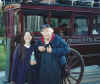 After landing on Mackinac, Pegge and Bill
about to board coach to Grand Hotel,
Thursday afternoon.