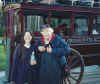 After landing on Mackinac, Pegge and Bill
about to board coach to Grand Hotel,
Thursday afternoon.